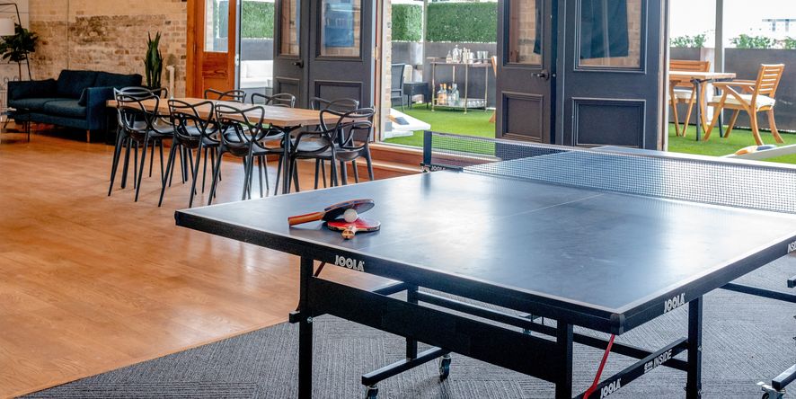 Three Star Media room with a table tennis